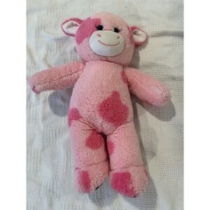 Build a Bear Strawberry Cow Plush‎ Pink Milkshake Spotted Scented BAB